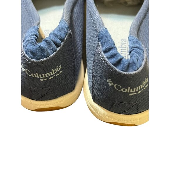 Columbia BL4611-469 Blue Delray Canvas Boat Shoes Canvas Slip On Fishing Sz 10 - Picture 4 of 6